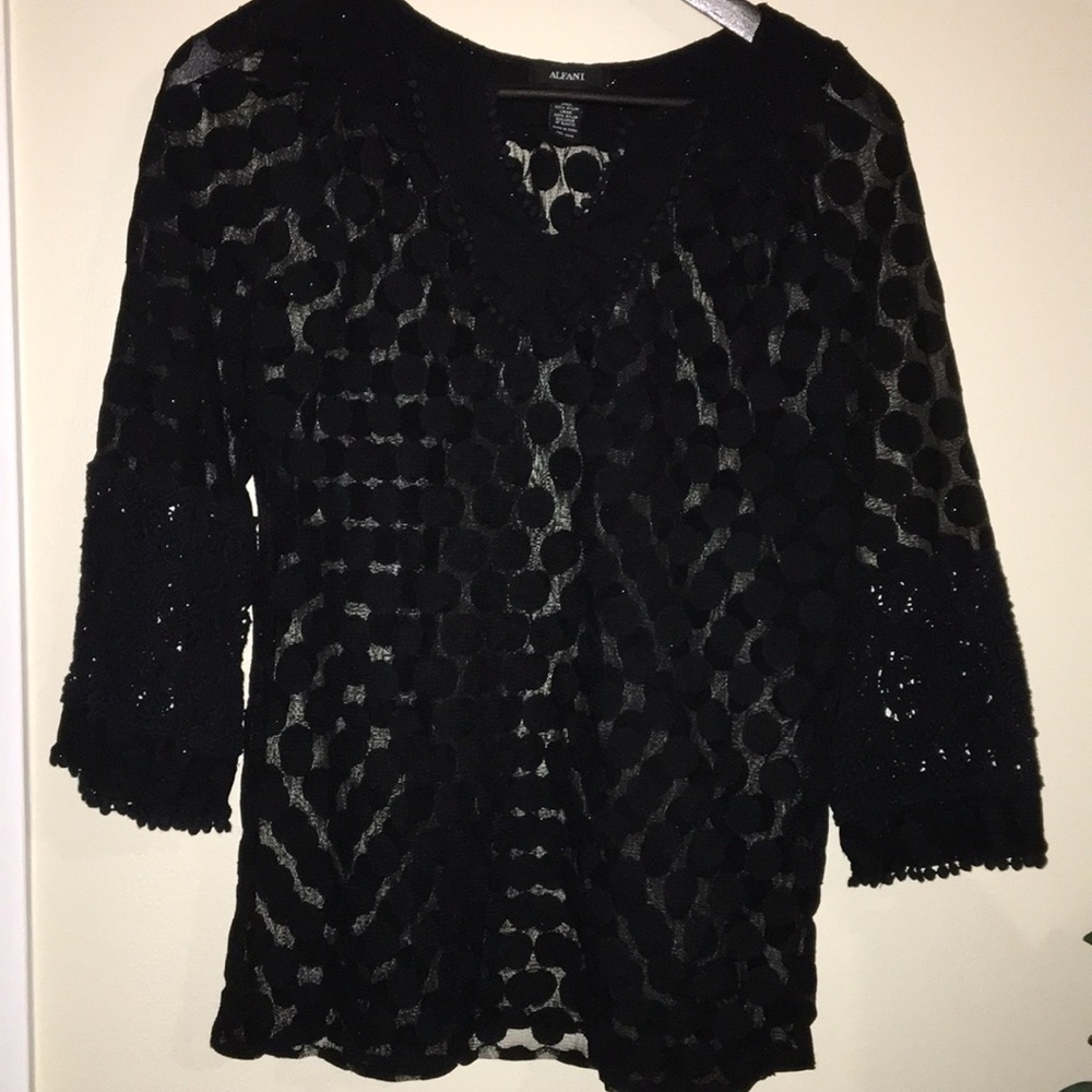 Black net top by “Alfani”